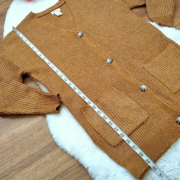 Mustard Soft Cozy Long Sleeve Cardigan Sweater - Picture 7 of 9